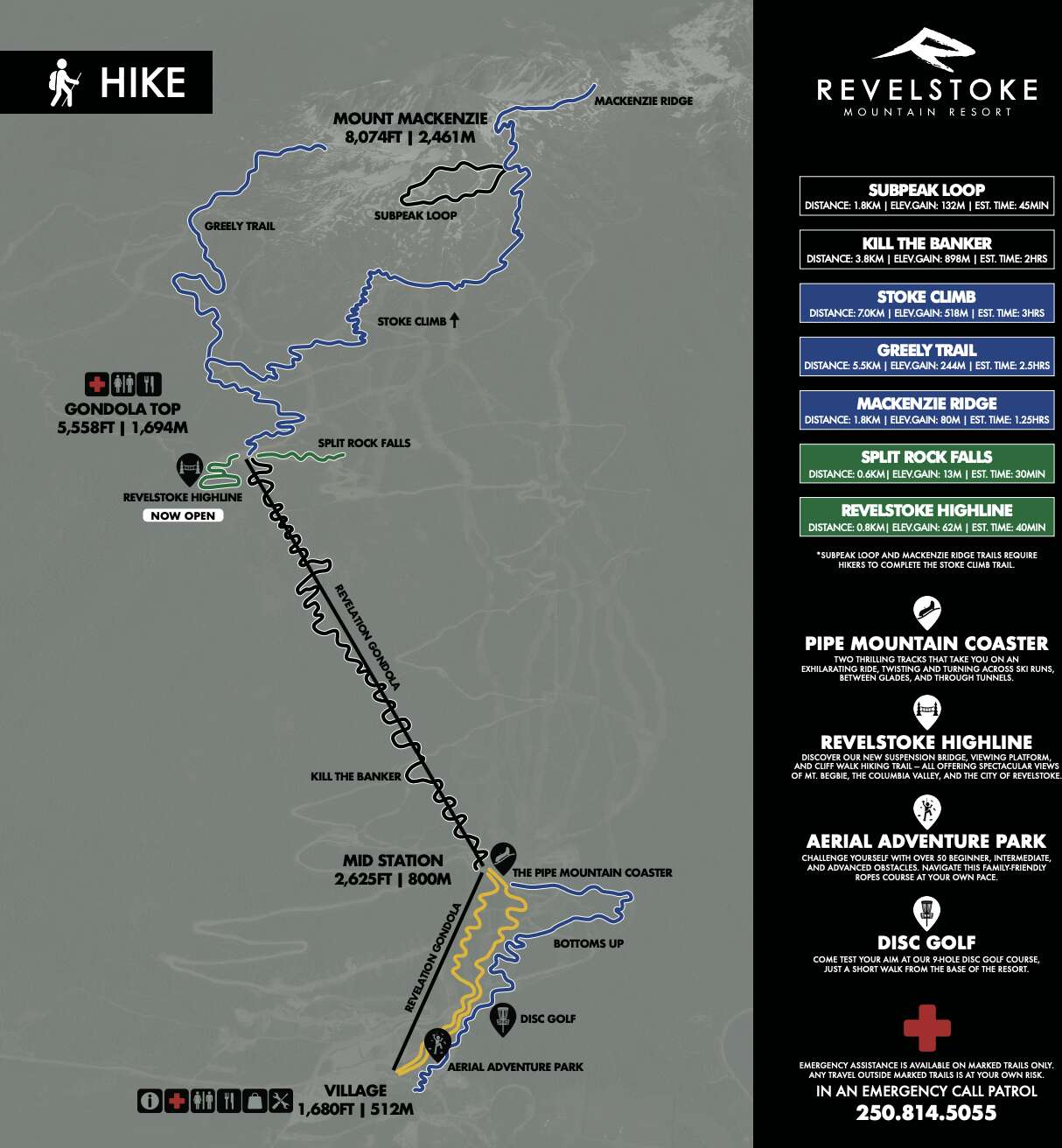 RMR hiking trail map
